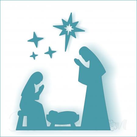 Stanzschablone - Krippe